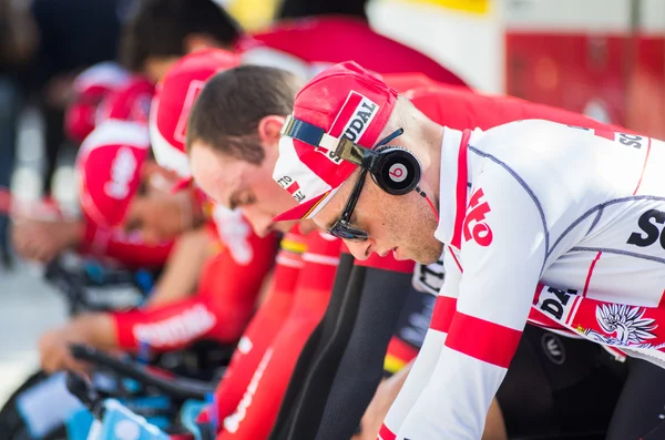 Lido Camaiore Italy March Riders Lotto Team Trains Crono First — Stock Photo, Image