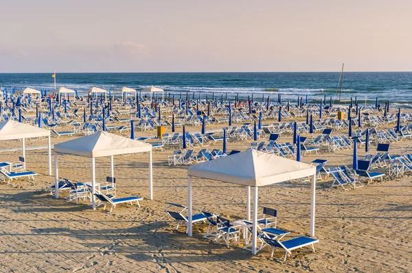 Beach Umbrellas Loungers Viareggio Tuscany Italy Europe — Stock Photo, Image