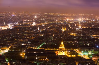 Paris, Fransa'nın havadan görünümü