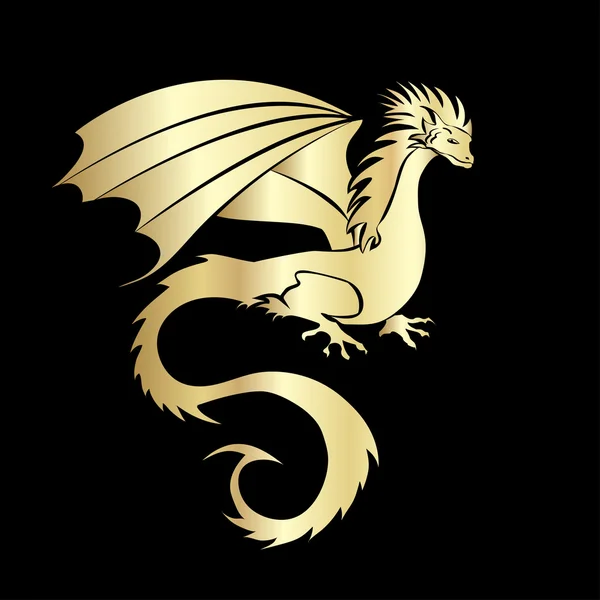 Стилизованное изображение дракона — стоковый вектор