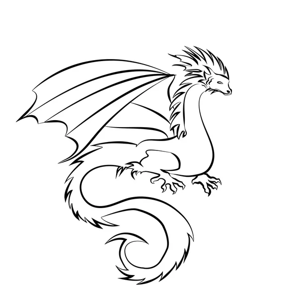 Стилизованное изображение дракона — стоковый вектор