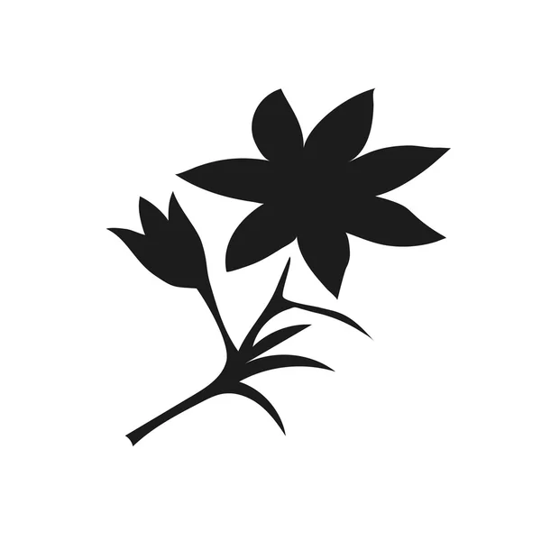 Silhouette nera Lily . — Vettoriale Stock