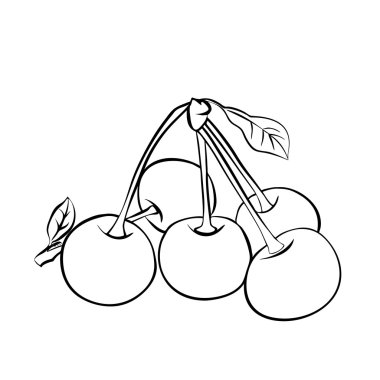 Beş olgun kiraz yaprağı