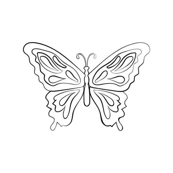 Vector bosquejo mariposa — Vector de stock