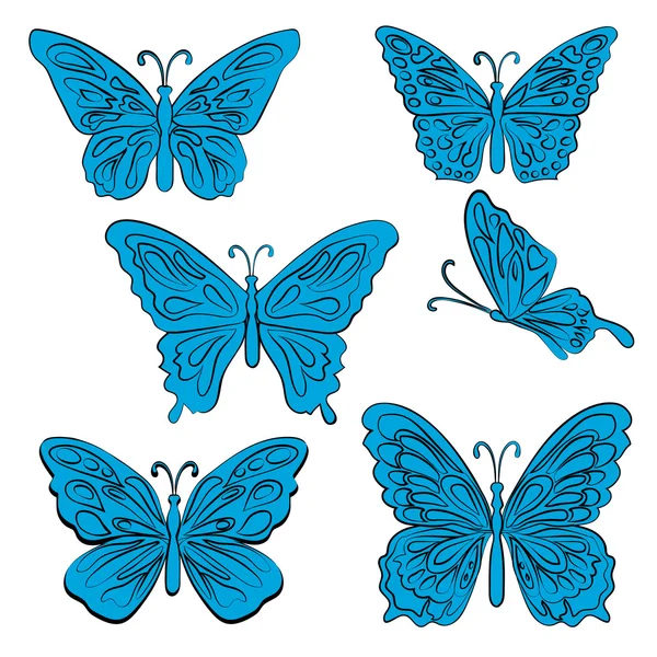 Conjunto de mariposas — Vector de stock