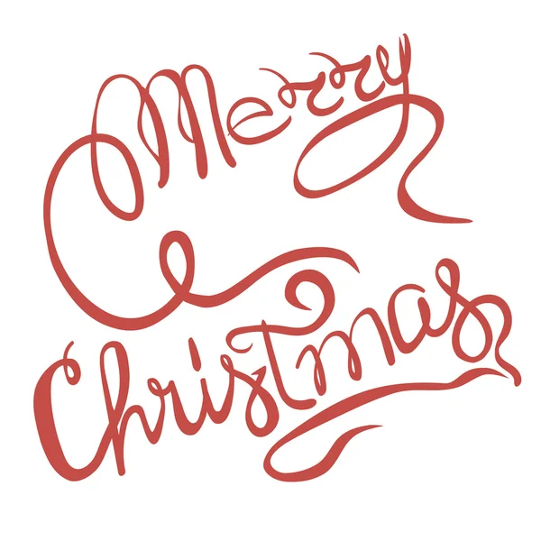 Frohe Weihnachten Hand Schriftzug — Stockvektor