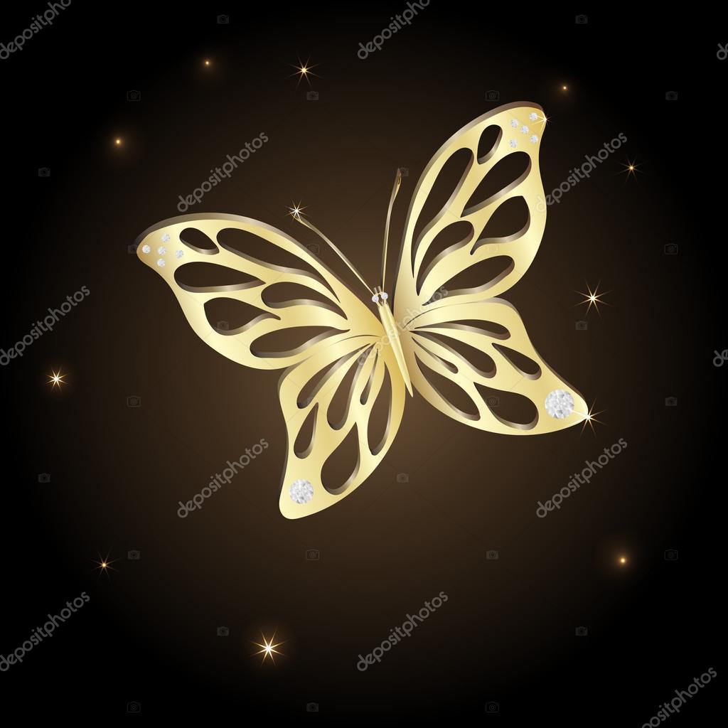 Gold lace Butterfly