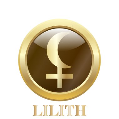 Efsanevi siyah moon Lilith. Vektör çizim.  