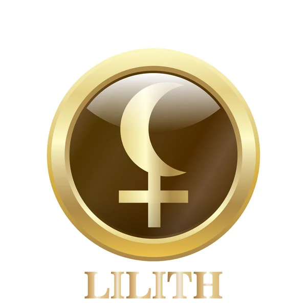 Mythique lune noire Lilith. Illustration vectorielle . — Image vectorielle