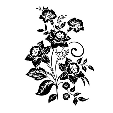 Elegance Model beyaz arka planda, vektör çizim çiçek nergis ile