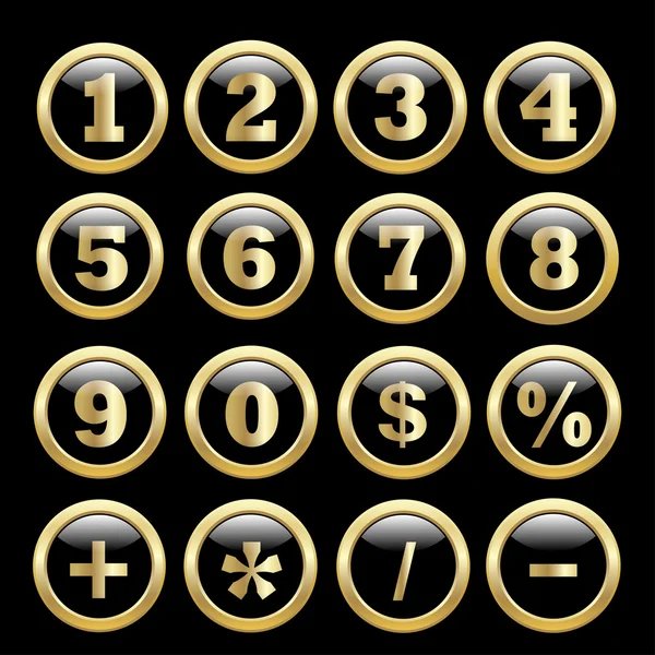 Number set from 1 to 9 — Stock Vector