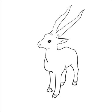 Bir keçi vektör stilize figürü