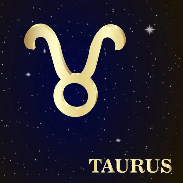 Taurus teken van de dierenriem is de sterrenhemel — Stockvector