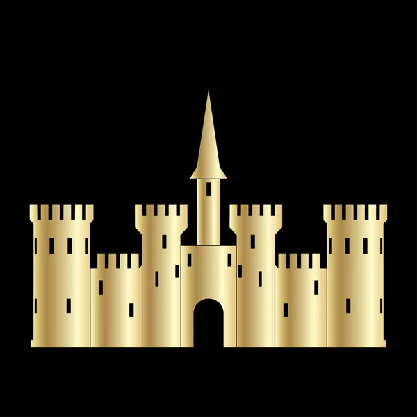 Абстрактный векторный логотип замка — стоковый вектор