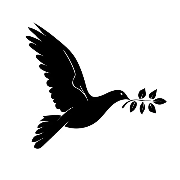 Dove s pobočkou. Symbol míru. — Stockový vektor