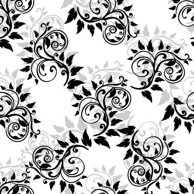 Yaprak arka plan. Yaprakları ile çiçek sorunsuz doku.