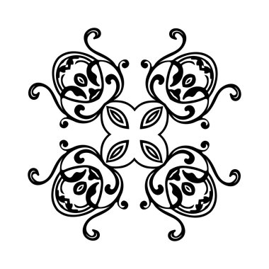 Mandala ile siyah beyaz kart takın. 