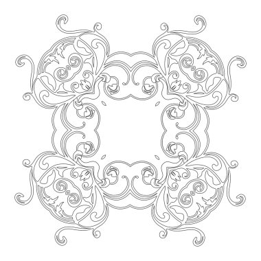 Mandala ile siyah beyaz kart takın. 