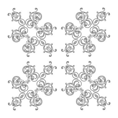 Mandala ile siyah beyaz kart takın. 