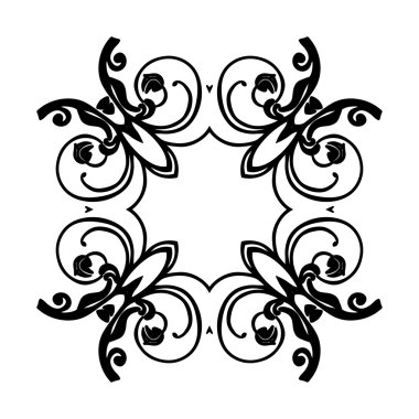 Mandala ile siyah beyaz kart takın. 