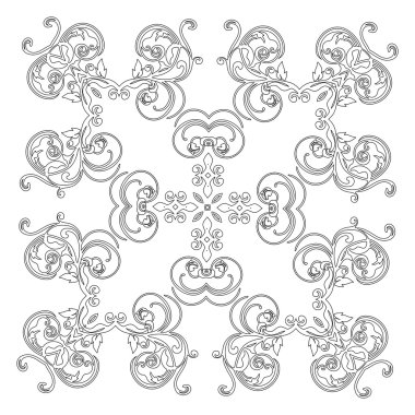 Mandala ile siyah beyaz kart takın. 