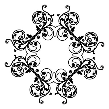 Mandala ile siyah beyaz kart takın. 