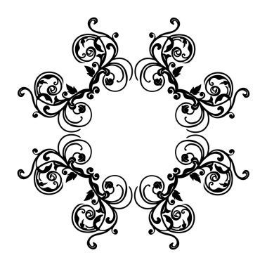 Mandala ile siyah beyaz kart takın. 