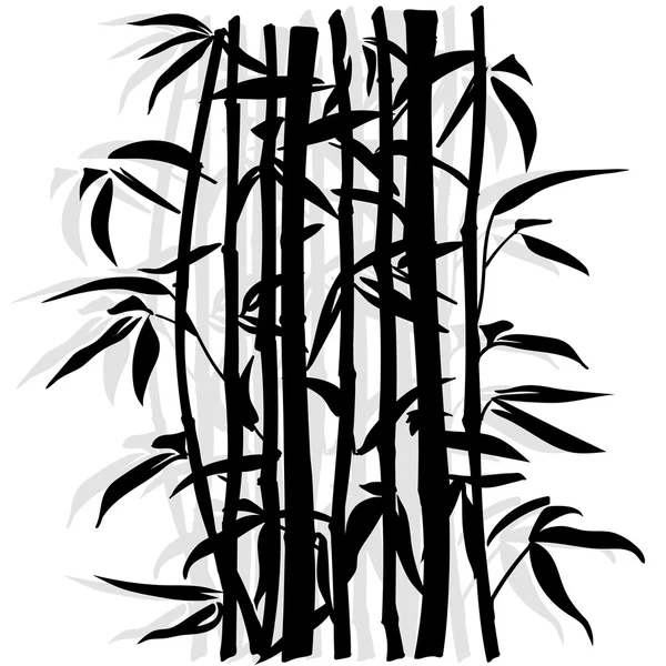 Fondo de hoja de bambú. La parte superior del bambú . — Vector de stock
