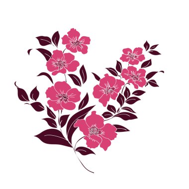 twig cherry blossoms  clipart