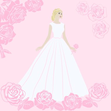 Gelinlik giymiş gelin..