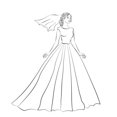 Gelinlik giymiş gelin..