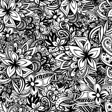 Uncolored hand drawn lined pattern clipart