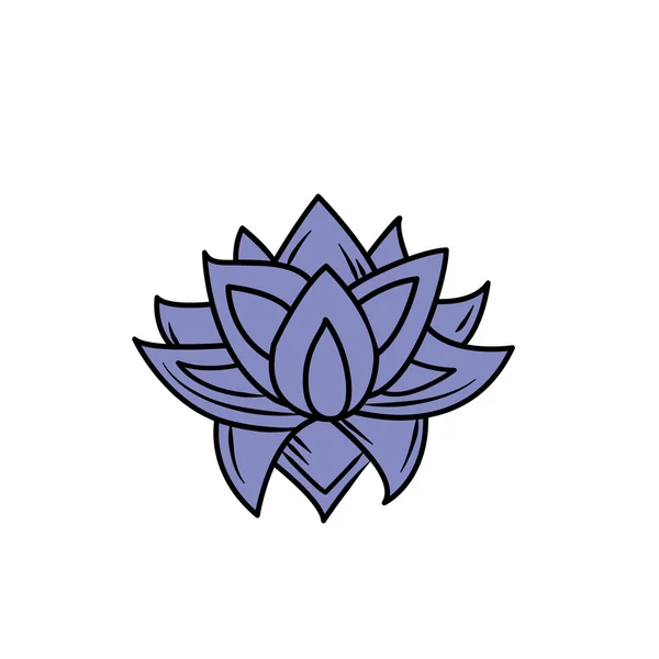 Lotus bloemen pictogram — Stockvector