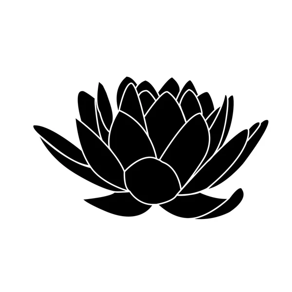 Lotus fleurs icône — Image vectorielle