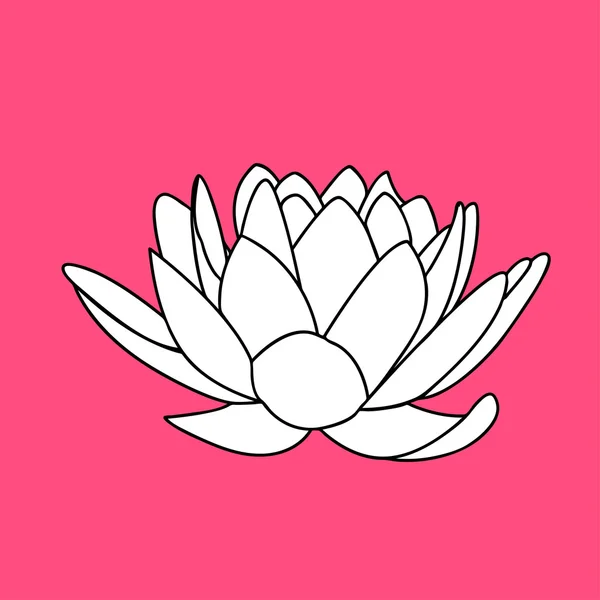 Lotus bloemen pictogram — Stockvector
