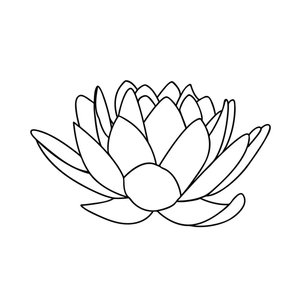 Lotus fleurs icône — Image vectorielle