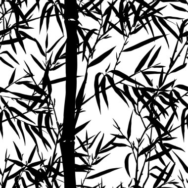 Bambu yaprak arka plan. Yaprakları ile çiçek sorunsuz doku.