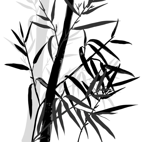 Bambu yaprak arka plan. Bambu üst. — Stok Vektör