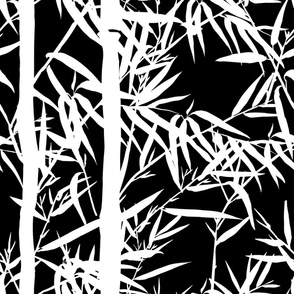 Bamboe blad achtergrond. Floral naadloze textuur met bladeren. — Stockvector