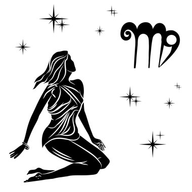 Başak siyah silüeti üzerinde beyaz arka plan vardır