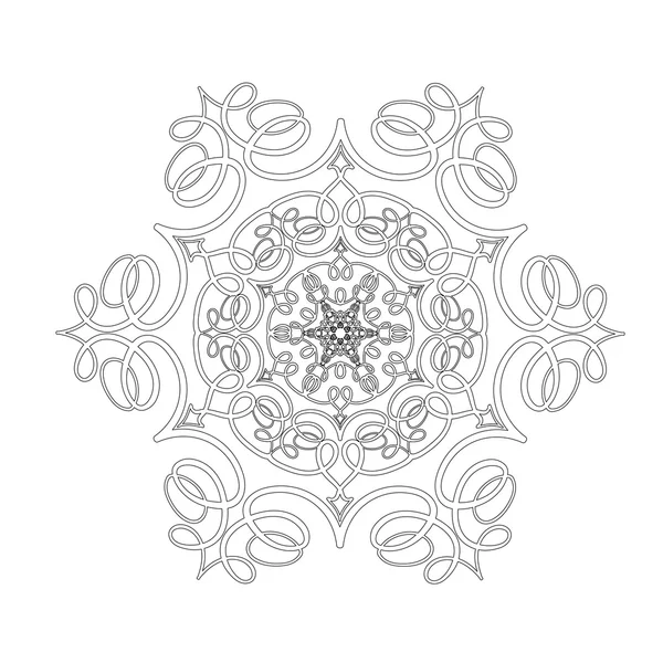Ornament hand drawn card mandala. Geometric circle element made in vector. — Stock Vector