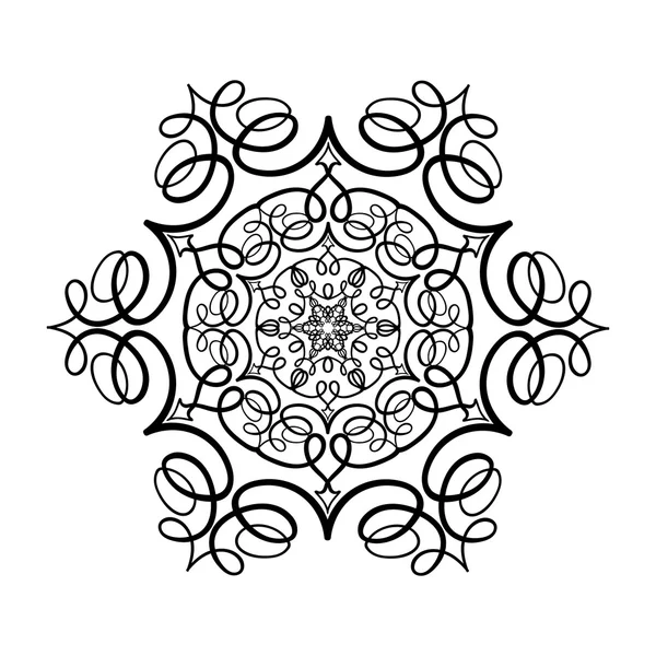 Ornamento mandala carta dibujada a mano. Elemento geométrico del círculo hecho en vector . — Vector de stock