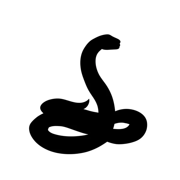 Vector. Serpiente negra . — Vector de stock