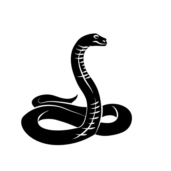 Вектор. Чёрная змея . — стоковый вектор