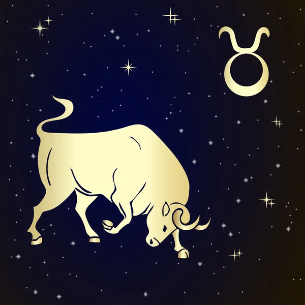 Zodiaco Toro è il cielo stellato — Vettoriale Stock