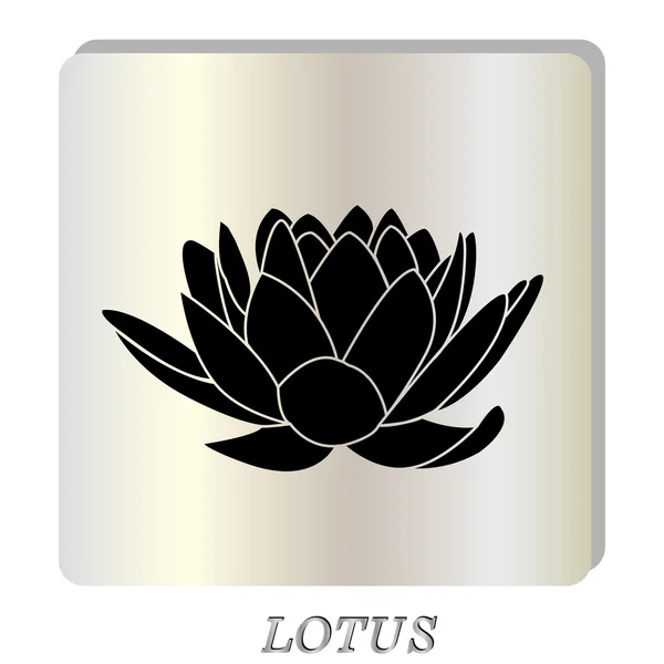 Lotus fleurs icône — Image vectorielle