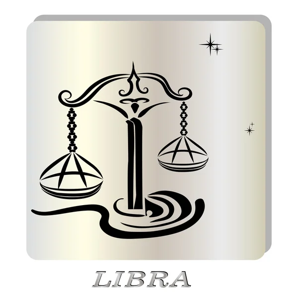 Silhueta preta de libra estão no fundo pérola . — Vetor de Stock