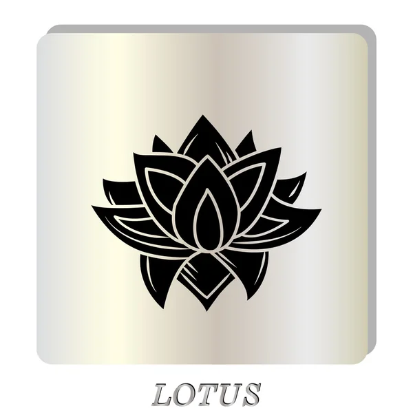 Lotus fleurs icône — Image vectorielle