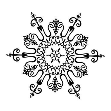 Mandala ile siyah beyaz kart takın.