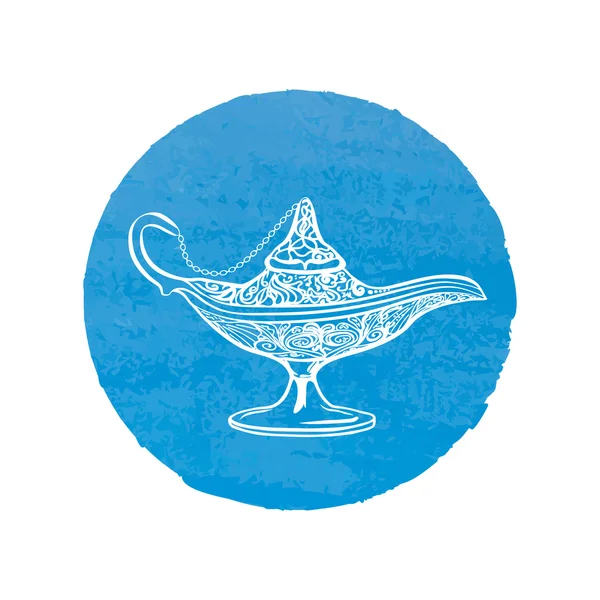 Pictogram vector illustratie genie lamp — Stockvector